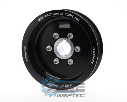 4.50" 8 Rib ZPE GripTec® 2pc ProCharger Offset L3 Black Supercharger Pulley & Hub Kit PF450BB3K8 product image