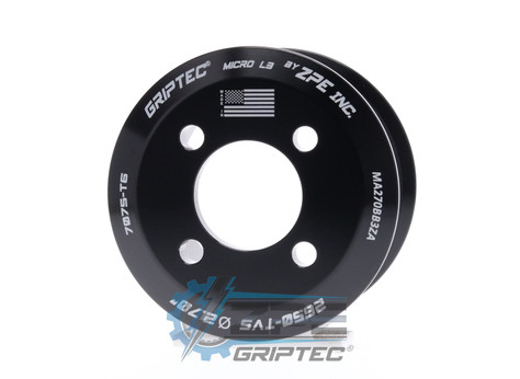 2.70" 10 Rib ZPE GripTec® 2pc Magnuson LSA/LT4 2650 TVS L3 Black Supercharger Pulley Only MA270BB3ZA product image