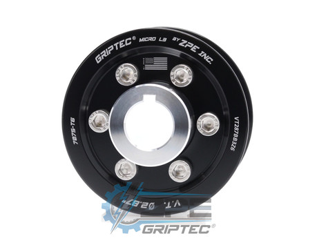 2.87" 6 Rib ZPE GripTec® 2pc Vortech YSi/JT/V3 L3 Black Supercharger Pulley & Hub Kit VT287BB3K6 product image