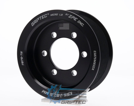 87.5mm 10 Rib ZPE GripTec® 2pc ESS L3 Black Supercharger Pulley Only ES875MB3ZA product image