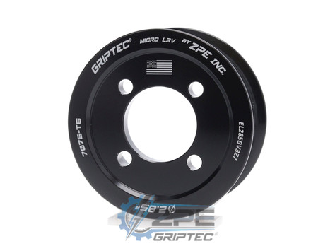 2.85" 7 Rib ZPE GripTec® 2pc Lotus 4 Bolt L3V Black Supercharger Pulley Only EL285BV3Z7 product image