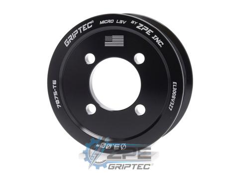 3.00" 7 Rib ZPE GripTec® 2pc Lotus 4 Bolt L3V Black Supercharger Pulley Only EL300BV3Z7 product image