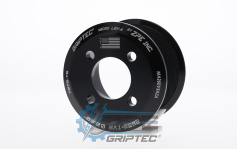 2.60" 10 Rib ZPE GripTec® 2pc Magnuson LSA/LT4 2650 TVS L3V-A Black Supercharger Pulley Only MA260V3AZA product image