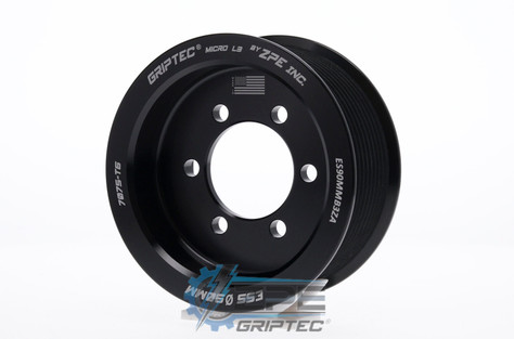 90mm 10 Rib ZPE GripTec® 2pc ESS L3 Black Pulley Only