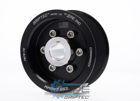 90mm 10 Rib ZPE GripTec® 2pc ESS L3 Black Supercharger Pulley & Hub Kit ES90MMB3KA product image