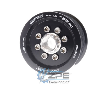 2.85" 10 Rib ZPE GripTec® 2pc Hellcat L2V Black Supercharger Pulley & Hub Kit HC285BV2KA product image