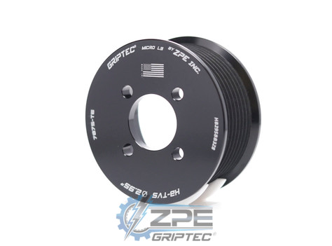 2.95" 8 Rib ZPE GripTec® 2pc Magnuson Heartbeat TVS L3 Black Pulley Only