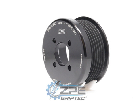 3.05" 6 Rib ZPE GripTec® 2pc Magnuson Heartbeat TVS L3 Black Pulley Only