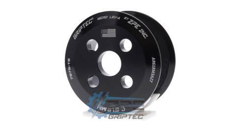 61.8mm 8 Rib ZPE GripTec® 2pc Audi 4 Bolt L3V-A Black Pulley Only