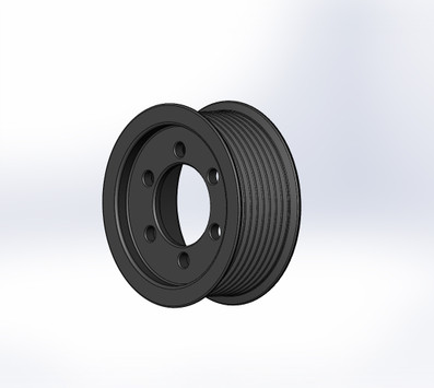 4.38" 8 Rib ZPE GripTec® 2pc ProCharger Standard L3 Black Pulley Only