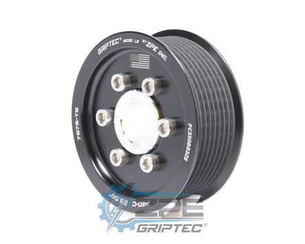 3.50" 8 Rib ZPE GripTec® 2pc ProCharger Standard L3 Black Supercharger Pulley & Hub Kit PC350BB3K8 product image