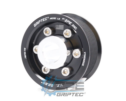 2.85" 8 Rib ZPE GripTec® 2pc Vortech YSi/JT/V3 L3 Black Supercharger Pulley & Hub Kit VT285BB3K8 product image