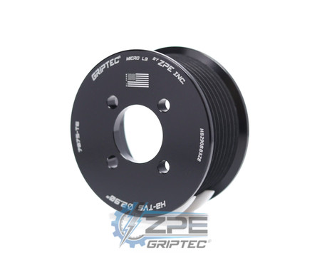 2.90" 8 Rib ZPE GripTec® 2pc Magnuson Heartbeat TVS L3 Black Pulley Only