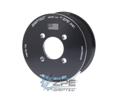 3.10" 8 Rib ZPE GripTec® 2pc Magnuson Heartbeat TVS L3 Black Supercharger Pulley Only HB310BB3Z8 product image