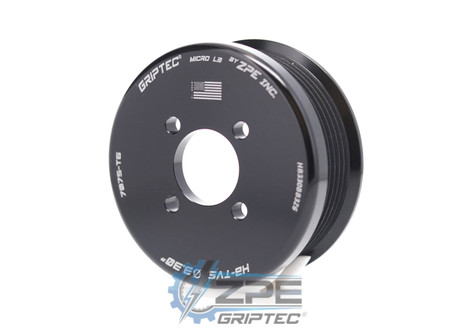 3.30" 6 Rib ZPE GripTec® 2pc Magnuson Heartbeat TVS L3 Black Pulley Only