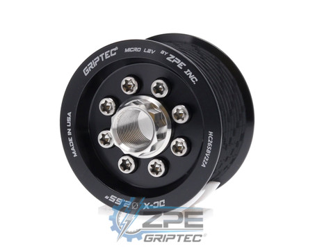 2.65" 10 Rib ZPE GripTec® 2pc Hellcat L2V Black Supercharger Pulley & Hub Kit HC265BV2KA product image