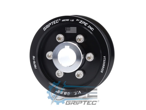 3.33" 8 Rib ZPE GripTec® 2pc Vortech YSi/JT/V3 L3 Black Supercharger Pulley & Hub Kit VT333BB3K8 product image