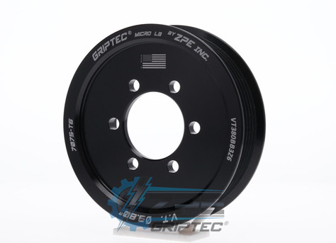 3.80" 6 Rib ZPE GripTec® 2pc Vortech YSi/JT/V3 L3 Black Supercharger Pulley Only VT380BB3Z6 product image