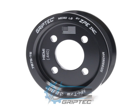 2.80" 6 Rib ZPE GripTec® 2pc Magnuson Hemi .440 Offset L3 Black Supercharger Pulley Only MH280BB3Z6 product image
