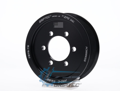 3.60" 8 Rib ZPE GripTec® 2pc ProCharger Standard L3 Black Supercharger Pulley Only PC360BB3Z8 product image