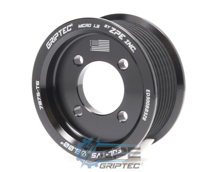 3.00" 8 Rib ZPE GripTec® 2pc Edelbrock TVS L3 Black Supercharger Pulley Only ED300BB3Z8 product image