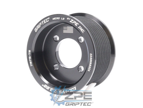 3.00" 10 Rib ZPE GripTec® 2pc Edelbrock TVS L3 Black Pulley Only