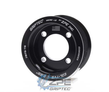 2.65" 10 Rib ZPE GripTec® 2pc Edelbrock TVS L3 Black Supercharger Pulley Only ED265BB3ZA product image