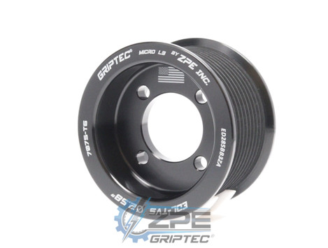 2.85" 10 Rib ZPE GripTec® 2pc Edelbrock TVS L3 Black Supercharger Pulley Only ED285BB3ZA product image