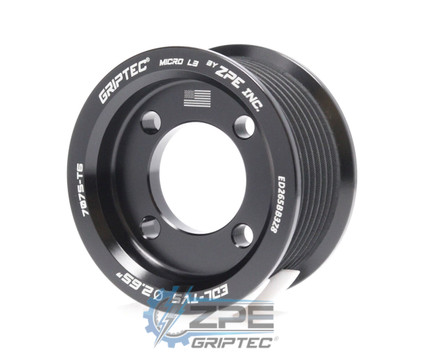 2.65" 8 Rib ZPE GripTec® 2pc Edelbrock TVS L3 Black Supercharger Pulley Only ED265BB3Z8 product image