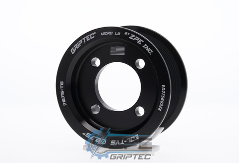 2.75" 8 Rib ZPE GripTec® 2pc Edelbrock TVS L3 Black Supercharger Pulley Only ED275BB3Z8 product image