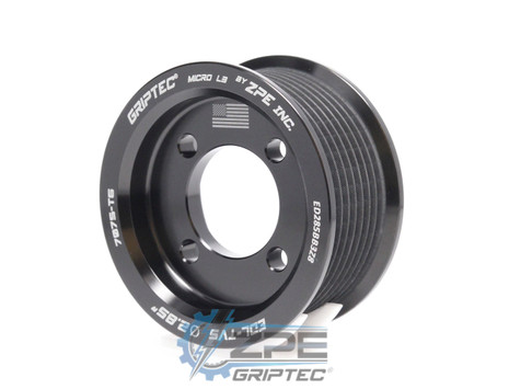 2.85" 8 Rib ZPE GripTec® 2pc Edelbrock TVS L3 Black Supercharger Pulley Only ED285BB3Z8 product image