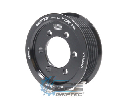 3.12" 6 Rib ZPE GripTec® 2pc Vortech YSi/JT/V3 L3 Black Supercharger Pulley Only VT312BB3Z6 product image