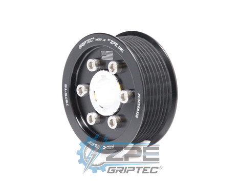 3.25" 8 Rib ZPE GripTec® 2pc ProCharger Standard L3 Black Supercharger Pulley & Hub Kit PC325BB3K8 product image