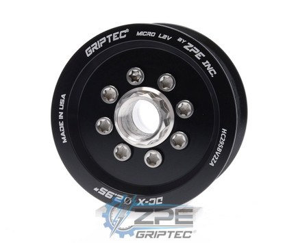 2.95" 10 Rib ZPE GripTec® 2pc Hellcat L2V Black Supercharger Pulley & Hub Kit HC295BV2KA product image