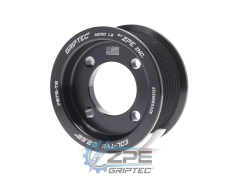 2.60" 8 Rib ZPE GripTec® 2pc Edelbrock TVS L3 Black Pulley Only