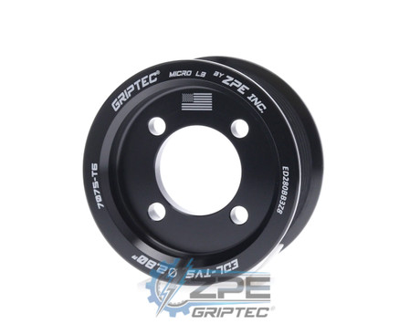 2.80" 8 Rib ZPE GripTec® 2pc Edelbrock TVS L3 Black Supercharger Pulley Only ED280BB3Z8 product image