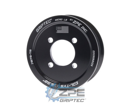 3.30" 6 Rib ZPE GripTec® 2pc Edelbrock TVS L3 Black Pulley Only