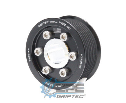 2.90" 8 Rib ZPE GripTec® 2pc ProCharger Standard L3 Black Supercharger Pulley & Hub Kit PC290BB3K8 product image