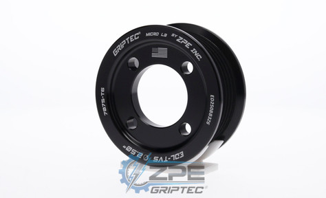 2.50" 6 Rib ZPE GripTec® 2pc Edelbrock TVS L3 Black Supercharger Pulley Only ED250BB3Z6 product image