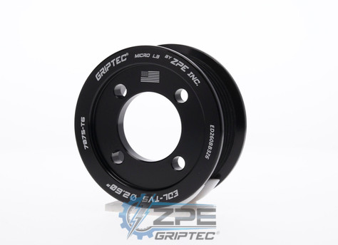 2.60" 6 Rib ZPE GripTec® 2pc Edelbrock TVS L3 Black Supercharger Pulley Only ED260BB3Z6 product image