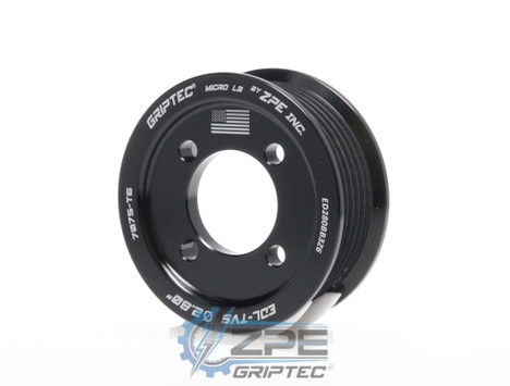 2.80" 6 Rib ZPE GripTec® 2pc Edelbrock TVS L3 Black Pulley Only