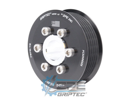3.25" 6 Rib ZPE GripTec® 2pc ProCharger Standard L3 Black Supercharger Pulley & Hub Kit PC325BB3K6 product image