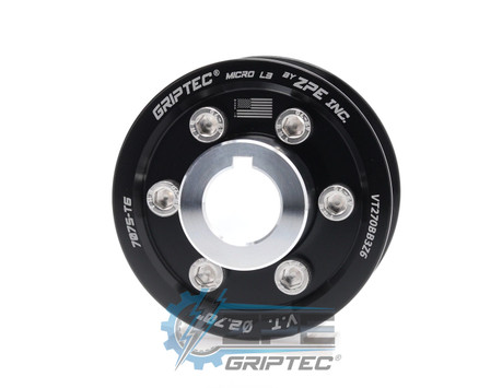 2.70" 6 Rib ZPE GripTec® 2pc Vortech YSi/JT/V3 L3 Black Supercharger Pulley & Hub Kit VT270BB3K6 product image