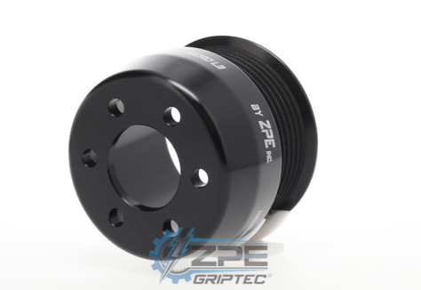 66mm 6 Rib ZPE GripTec® 2pc FMS Ford-Roush TVS L3 Black Pulley Only