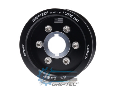 3.33" 10 Rib ZPE GripTec® 2pc Vortech YSi/JT/V3 L3 Black Supercharger Pulley & Hub Kit VT333BB3KA product image