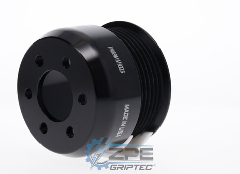 69mm 6 Rib ZPE GripTec® 2pc FMS Ford-Roush TVS L3 Black Pulley Only