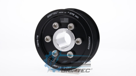 3.20" 8 Rib ZPE GripTec® 2pc ProCharger Standard L3 Black Supercharger Pulley & Hub Kit PC320BB3K8 product image