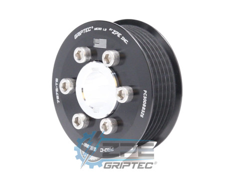 3.00" 6 Rib ZPE GripTec® 2pc ProCharger Standard L3 Black Supercharger Pulley & Hub Kit PC300BB3K6 product image