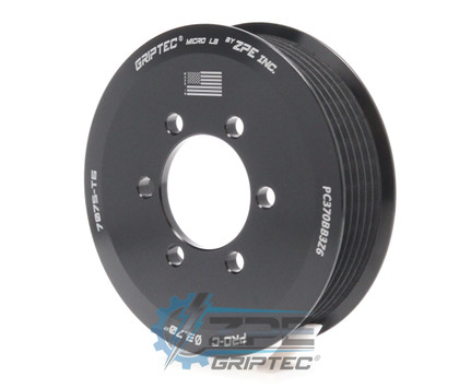 3.70" 6 Rib ZPE GripTec® 2pc ProCharger Standard L3 Black Supercharger Pulley Only PC370BB3Z6 product image