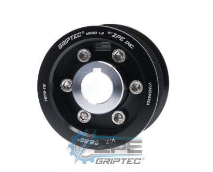 2.85" 10 Rib ZPE GripTec® 2pc Vortech YSi/JT/V3 L3 Black Supercharger Pulley & Hub Kit VT285BB3KA product image